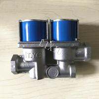 Universal Solenoid Valve Double Solenoid Valve 24V สำหรับเตาอบแก๊สพร้อมอะแดปเตอร์เกลียวภายในอะไหล่ซ่อม