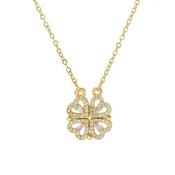 Bello Bee Lucky Four Leaf Clover Jewelry Necklace Set