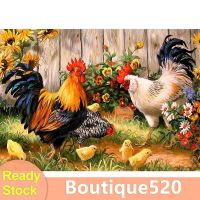 ✼☞☂ bou 50x40cm DIY Chicken Animal Pattern Stamped 11CT Full Embroidery Cross Stitch Kits