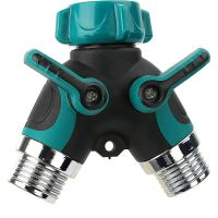 Thread 2-way Tap Hose Water Splitter Garden Tap Y Splitter Watering Fittings Adjustable Switch Joints