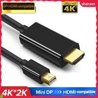 SHANXEN พอร์ตแสดงผลชุบทองไปยัง HD สายอะแดปเตอร์สายวิดีโอ Mini DP HDMI-เข้ากันได้