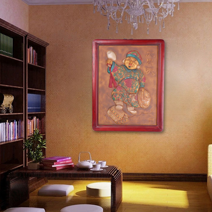 100-authentic-yang-tongji-ทองแดงนูนบริสุทธิ์ทองแดงนูนใหญ่สีดำ-sky-ภาพจิตรกรรมฝาผนังเปิดของขวัญงานขึ้นบ้านใหม่ห้องนั่งเล่นตกแต่งทองแดงภาพวาดแบบแขวนพระพุทธรูปทิเบต