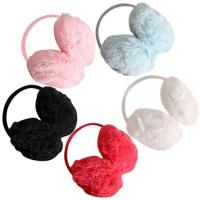 Lowest Price Women Men Winter Round Plush Ear Pad Back Wear Warmers Earmuffs Solid Headband Auriculares