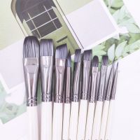 Paint Brushes Set for Art Acrylic Gouache Oil Watercolor Artist Canvas Synthetic Nylon Tips 10 pc/ Set Artist Brushes Tools