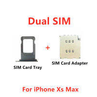 Bahagian Penggantian Dual SIM เครื่องอ่านการ์ดสายเคเบิลงอได้สำหรับ Xs Max ซิมการ์ด Dulang Pegang สล็อตอะแดปเตอร์