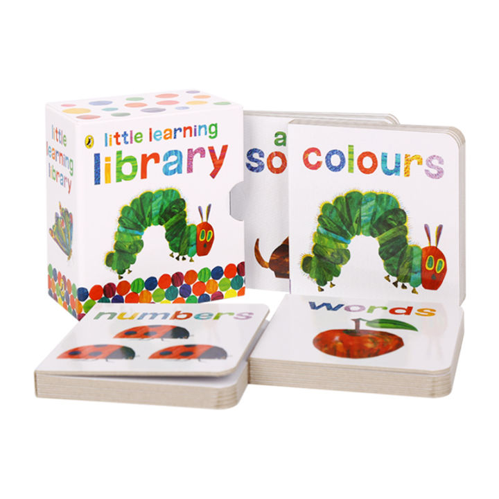 thousand-reading-childrens-book-point-reading-edition-hungry-caterpillar-small-library-4-volume-set-english-original-picture-book-aricarr-classic-0-3-year-old-childrens-vocabulary-enlightenment-point-