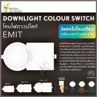 LAMPTAN Downlight Colour Switch EMIT ไฟLED ไฟดาวน์ไลท์ โคมไฟดาวน์ไลท์แลมป์ตั้น 3 แสงในโคมเดียว 9วัตต์, 12วัตต์ ทรงหน้ากลม/หน้าเหลี่ยม 9W, 12W