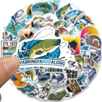 พร้อมส่ง!Camping outdoor travel การตั้งแคมป์ adventure สติกเกอร์ ตกปลา Fishing สเก็ตบอร์ด 50 ชิ้น sticker