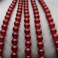 Red Beckite Beads สีแดง ลูกปัด 4-12 มิลลิเมตรรอบธรรมชาติหลวม Calcedony หินลูกปัดเครื่องประดับ Diy