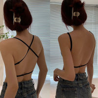 Cross beautiful back jelly small chest gathered underwear thin seamless backless chest cartoon bra woman