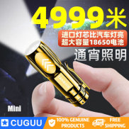 CUGUU Đèn Pin Mini Sạc Lại USB Siêu Sáng Đèn Pin LED Đèn Pin Móc Chìa Khóa
