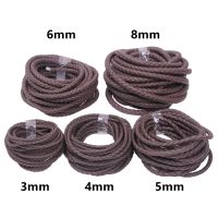 3/4/5/6/8mm 5meters Brown Braided PU Leather Bracelet Findings Round Leather Cord String Rope DIY Necklace Bracelet Making 【hot】rfagyz