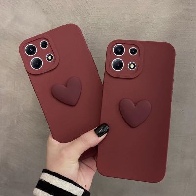 3D Love Case For Infinix Note 30 VIP / Note 30 4G X6833B / Note 30 5G X6711 Liquid Silicone Camera Lens Protective Case