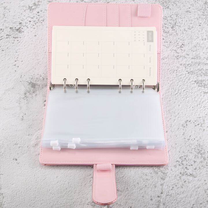 budget-binder-a6-ring-binder-notebook-with-clear-cash-envelope-for-cash-stuffing-money-organiser-with-label-stickers