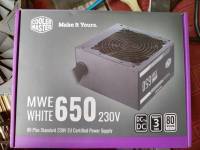 SBCOM2 พาวเวอร์ : PSU COOLER MASTER MWE 650 WHITE 230V 650W+80 PLUS สินค้ามือสอง สายครบ มีกล่อง มีประกันร้านศูนย์ ADVICE 21/02/25