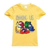 AMONG US เสื้อยืดเด็กหญิงเด็กชายเด็กแขนสั้นผ้าคอตตอนเด็กหญิงเด็กชายเบาพิมพ์ลายฤดูร้อน0000 100%