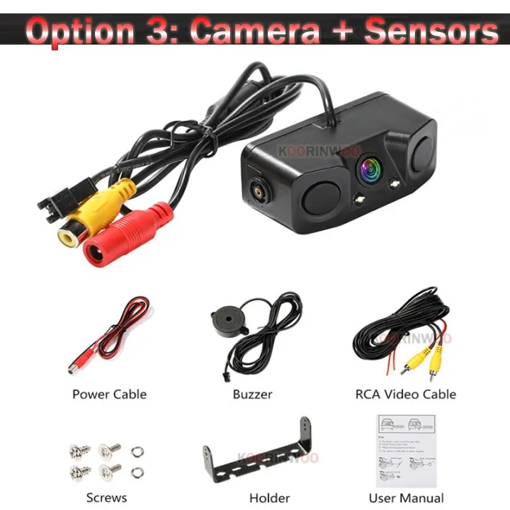 Koorinwoo Wireless AHD Car Video Parking Sensors Rear view camera 2