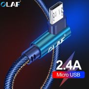 Elough Cáp dữ liệu USB sạc nhanh Cáp Micro USB 2m 2M 90 độ cho Samsung S7