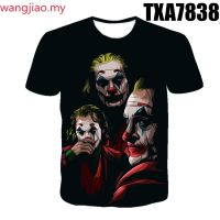 【 Fast delivery】Horror Movie It Penny Wise Clown Joker 3d Print Men /Women Hip Hop Streetwear Tee T Shirt Cool Clothes Man Tops