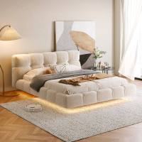 HOMIE LIFE เตียงนอน 6 ฟุต 5 ฟุต Floating Bed Frame fabric เตียงผ้า โครงเตียงควีนไซส์ H03