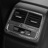 Car Rear Air Conditioner Vent Frame Decoration Air Outlet Panel Cover Trim Auto Interior Accessories For Audi A4 B9 17-19