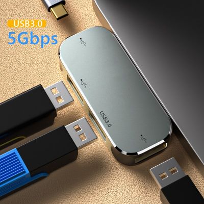 มัลติฟังก์ชั่น6 In 1 Type-C Hub 3.55มม. แจ็ค PD100W USB3.0/USB2.0/USB3.1 4K HDMI เข้ากันได้กับตัวขยาย USB ศูนย์กลางสำหรับ Macbook Air Pro Feona