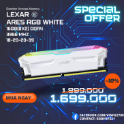 Ram Lexar ARES RGB Black 16GB 2x8GB DDR4 Bus 3866 MHz LD4BU008G-R3866GDLA