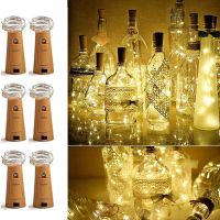 ❍ 6pcs/lot 0.75m 1m 2m Cork Lights for Wedding Battery Wine Bottle Lights Cork LED String Lights for Glass Mason Jar Fairy Light