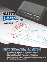 Blitz TC Wing สำหรับรถทัวริ่งขนาด1/10 แบบใส หนา0.8 มิล(2ชิ้น)