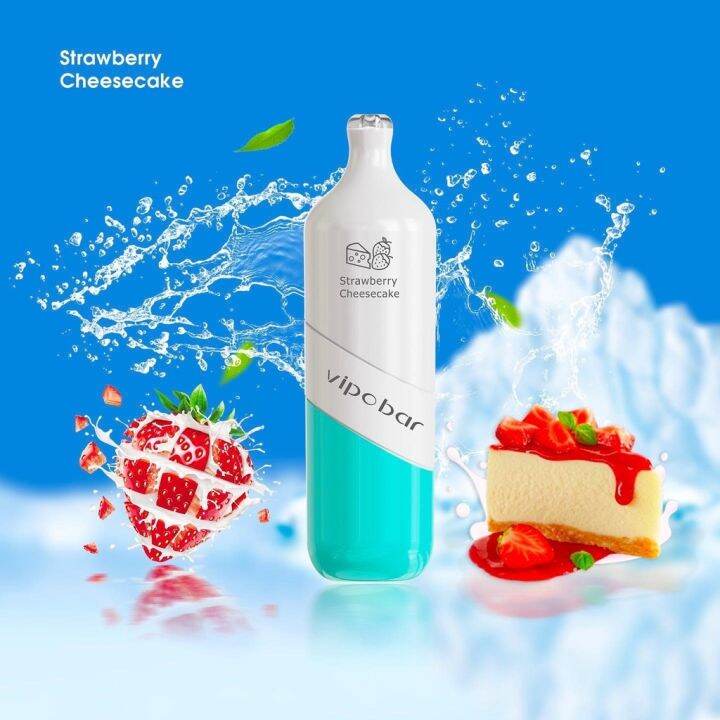 Vipo Bar Starwberry Cheesecake disposable vape 5000 puffs rechargeable type C Lazada PH