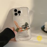 For เคสไอโฟน 14 Pro Max [Vegetable Transparent] เคส Phone Case For iPhone 14 Pro Max Plus 13 12 Mini 11 X XS Max XR SE 8 7 For เคสไอโฟน11 Ins Korean Style Retro Classic Couple Shockproof Protective TPU Cover Shell