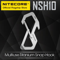 NITECORE NSH10ไขควงไทเทเนียมอเนกประสงค์แบบ3-In-1ที่เปิดขวด TC4หัวแบนพวกกุญแจสำหรับกระเป๋าสะพายเครื่องมือแขวน EDC