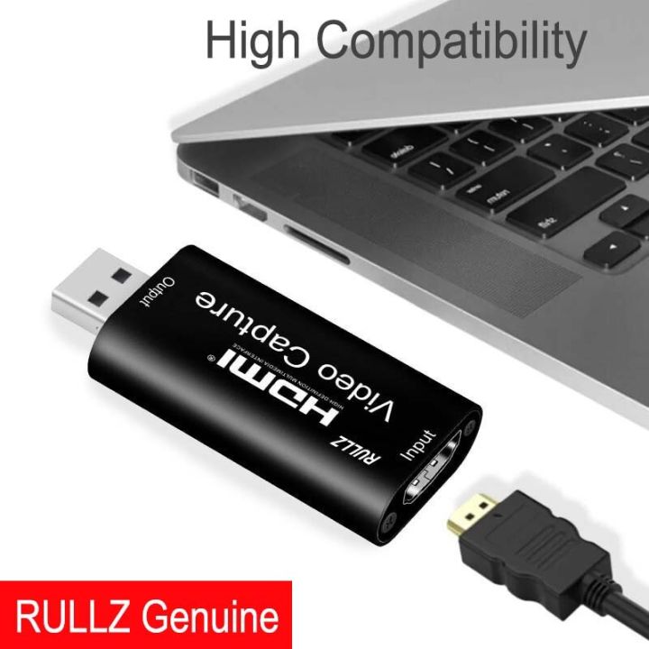 rullz-hd-1080p-4k-hdmi-to-usb-2-0-video-capture-card-dvd-camera-pc-game-recording-box-for-youtube-obs-live-streaming-broadcast-adapters-cables