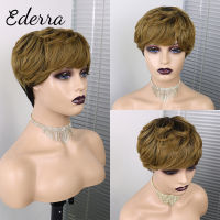 Short Pixie Cut Straight Hair Wig Peruvian Human Hair Wigs For Black Women 150 Glueless Machine Made Wig Free Shipping