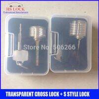 Yingke Cutaway Cross Lock ฝึกฝนทักษะมืออาชีพ Visable Price Lock Pick สำหรับอุปกรณ์ช่างกุญแจพร้อมเคส