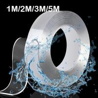 □ 1-5M Nano Double Sided Tape Heavy Duty Transparent Adhesive Strips Strong Sticky Multipurpose Reusable Waterproof Mounting Tape