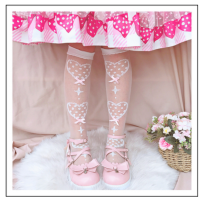 Lolita socks female summer tube glass silk ultra-thin calf socks over the knee women Lolita Japanese socks female Japanese