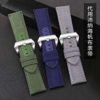 ▶★◀ Suitable for Panerai Panerai Lumino series waterproof sports rough mineral canvas strap watch accessories 24mm