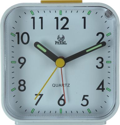 นาฬิกาปลุกไม่มีเสียงแฟชั่น Jam Beker Kecil สี่เหลี่ยมสุดสร้างสรรค์นาฬิกาวางข้างเตียงไข่มุกนาฬิกาตั้งโต๊ะมุก