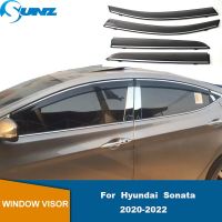 Weathershild สำหรับ Hyundai Sonata DN8 2020 2021 2022ตัวเบี่ยงสำหรับติดหน้าต่างแผงกันลมติดกระจกรถยนต์ที่ระบายแสงอาทิตย์ที่กระจกกันฝนฝาครอบตกแต่งรถยนต์