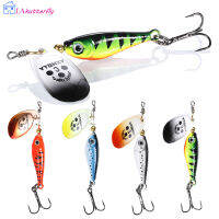 Latutterfly 11g15g18g หมุนโลหะ Spinner เหยื่อตกปลา Treble Hook ประดิษฐ์ปลอม Lure อุปกรณ์ตกปลา【cod】