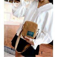 ChicladyKorean Casual Fashion Handbag Small Square Corduroy Decorative Shoulder Messenger Bag