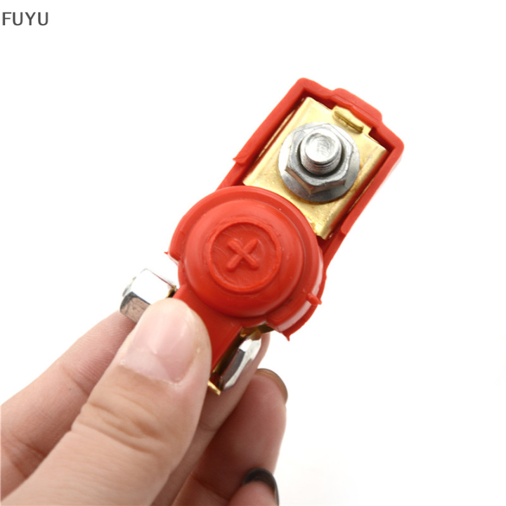 fuyu-1คู่ทองเหลืองบวก-nagative-รถแบตเตอรี่ขั้วหนีบคลิป-connector