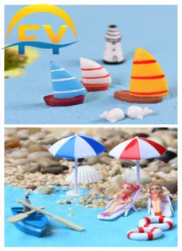 Miniature Mini Boat Model Fishing Ship Toy DIY Craft Home Tabletop  Decoration ~