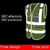 Multi Pockets Motorcycle High Visibility Reflective Strips Workers Constructions Engineers Custom Vest Bicycle Big for Women 3XL