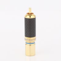 Audiocrast 24K Gold Plated RCA Solder Connector HIFI RCA Plug DIY Analogue Cable