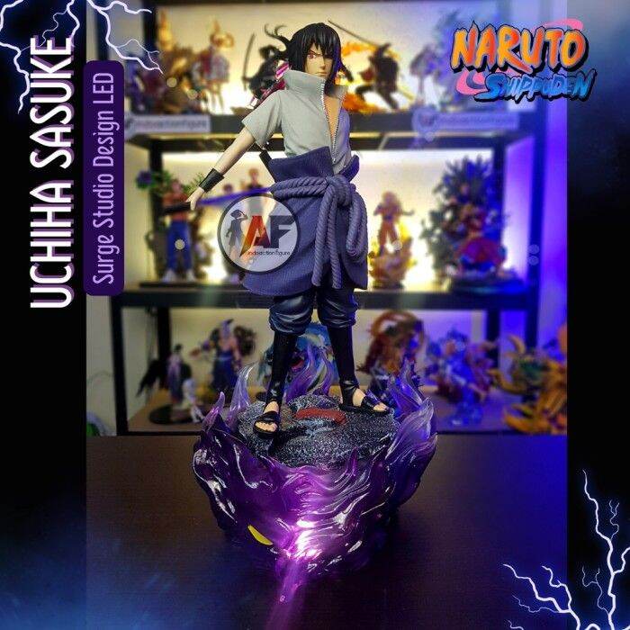 Action Figure Statue Naruto Uchiha Sasuke Surge Studio recast LED