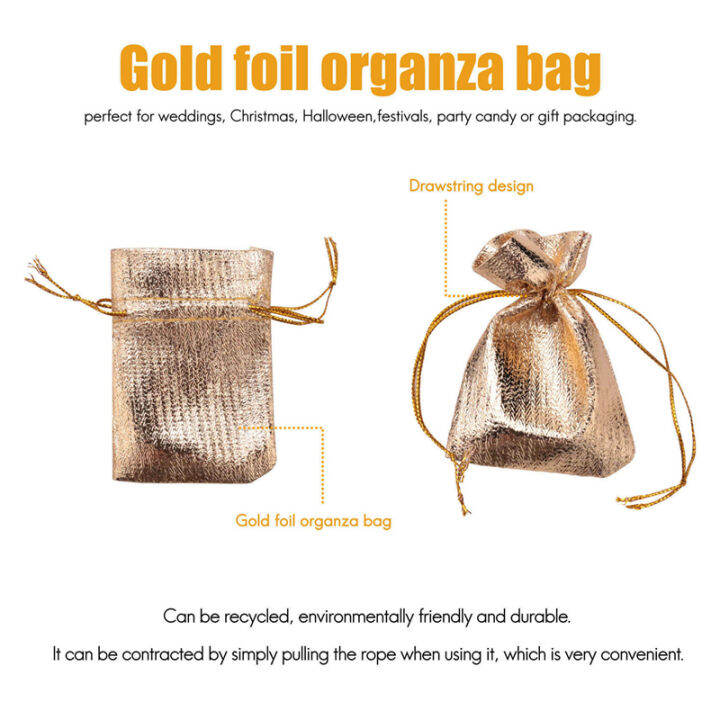 100pcs-gold-foil-organza-bag-candy-gift-bags-christmas-decoration-wedding-party-favor-pouch-gift-packaging-bags-drawstring-pouch