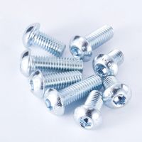 M6x6-80mm Hex socket Screw Half Round head Bolts Mushroom head Screws 10.9 Grade ISO7380 Galvanized Nails Screws  Fasteners