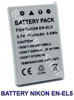 EN-EL5  ENEL5 Camera Battery for Nikon แบตเตอรี่กล้องนิคอน รหัสแบต EN-EL5  ENEL5 Replacement Battery for Nikon Coolpix P500, P100, P90, P5100, 5200, P80, 7900, P6000, 3700, 4200, S10 (Grey) BY BARRERM SHOP